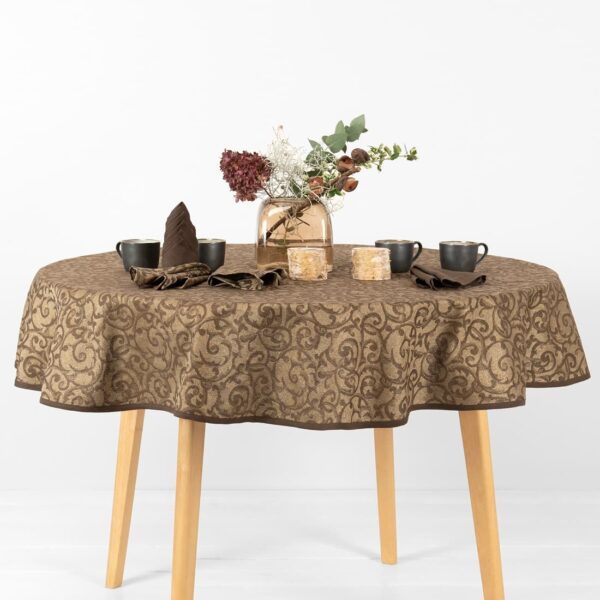 ATLANTA Nappe ronde/ovale marron