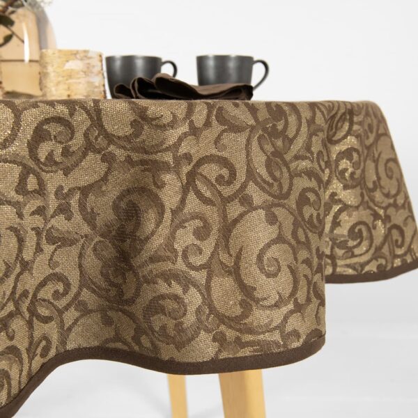 ATLANTA Nappe ronde/ovale marron – Image 3