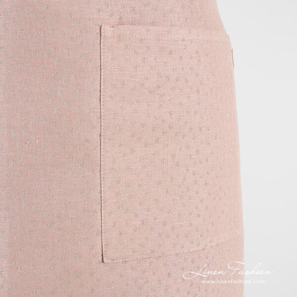 CANDY rosy linen cotton apron pockets