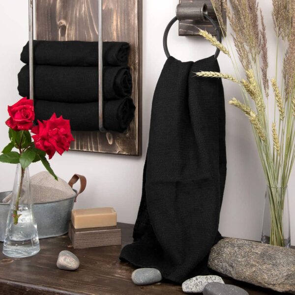 PURO Drap de bain noir