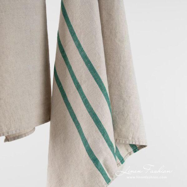 VILLA Drap de bain rayures vertes – Image 2