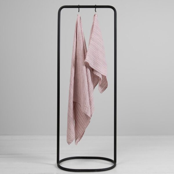 PURO Drap de bain rayée rose