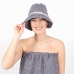 PURO Chapeau de sauna bleu