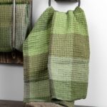 BINGO Drap de bain à carreaux verts