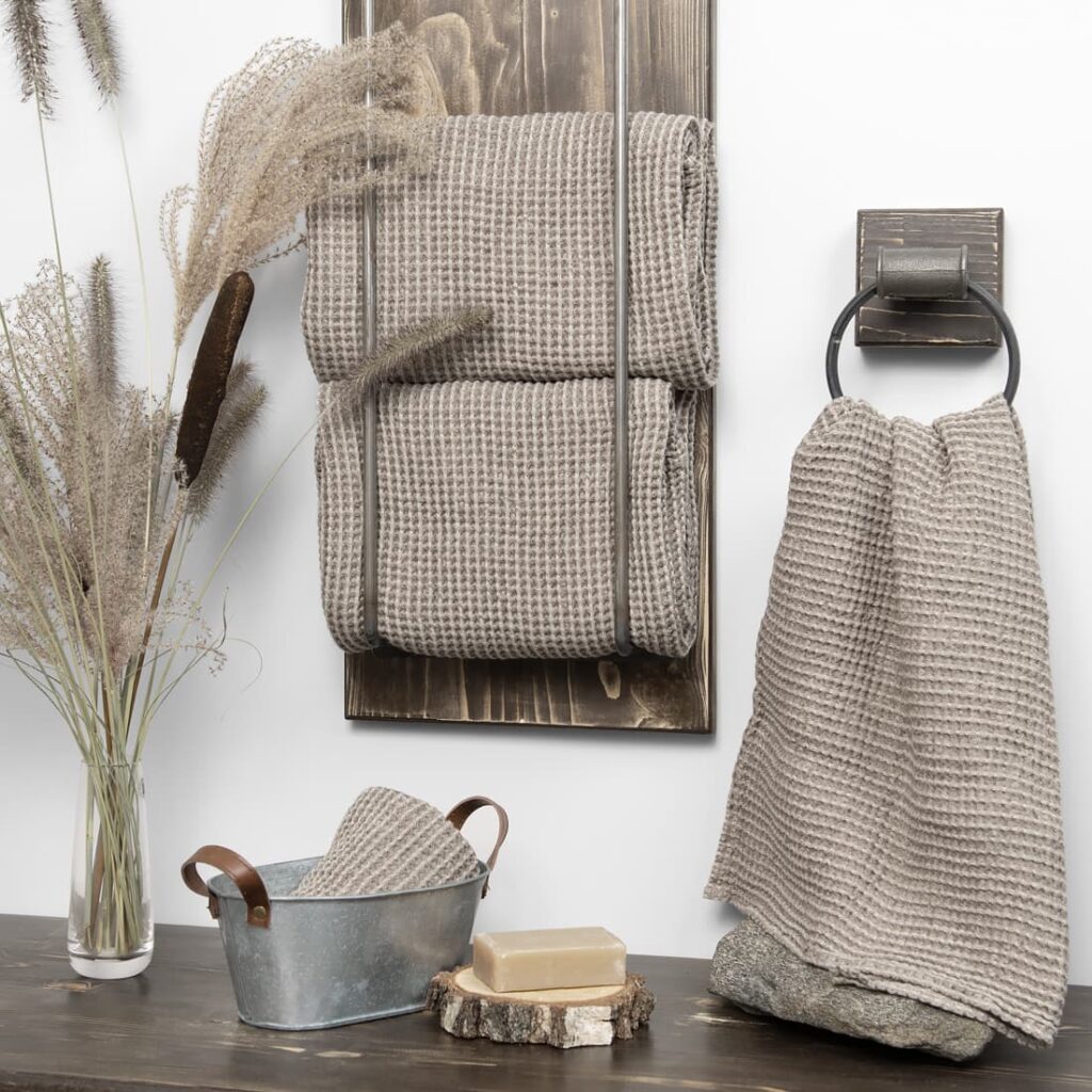 BINGO Drap de bain gris brun 1 BINGO Drap de bain gris brun