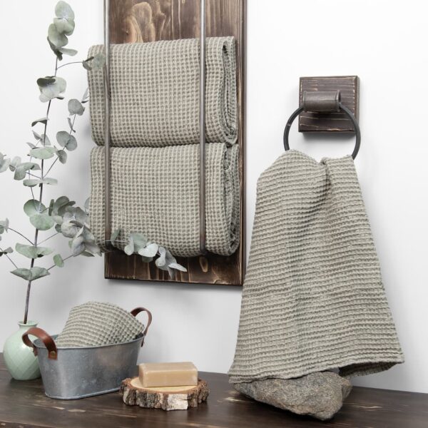BINGO Drap de bain gris vert