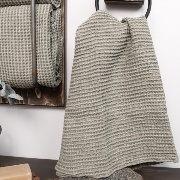 BINGO Drap de bain gris vert – Image 2