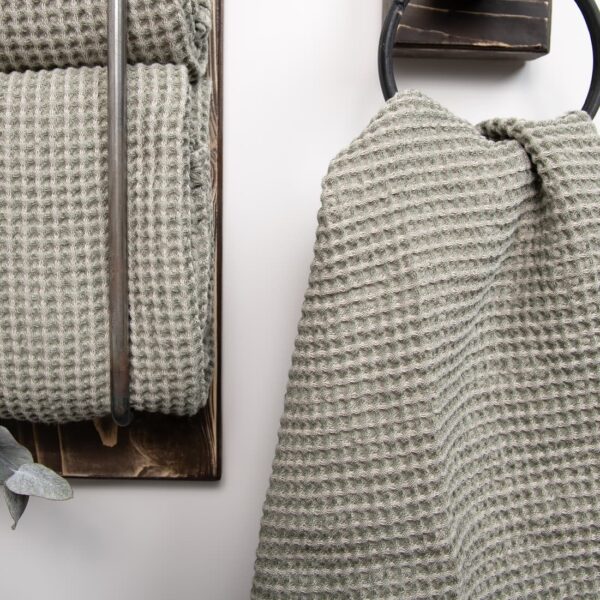 BINGO Drap de bain gris vert – Image 3