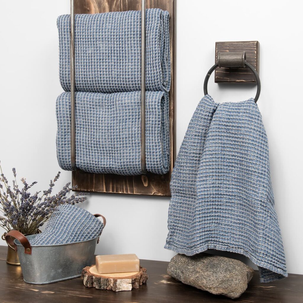 BINGO Drap de bain gris bleu 1 BINGO Drap de bain gris bleu
