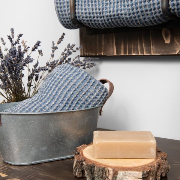 BINGO Drap de bain gris bleu – Image 5