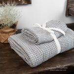 BINGO Drap de bain carreaux gris