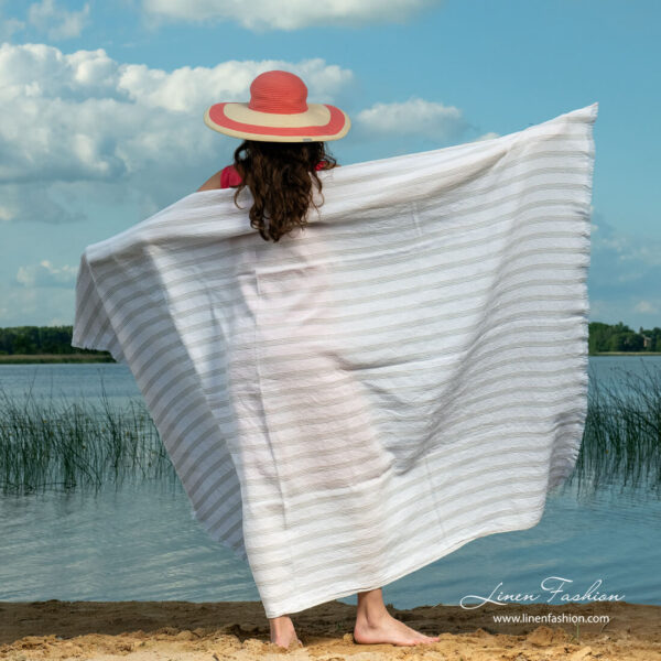 TOSCANA Serviette de plage à rayures multicolores