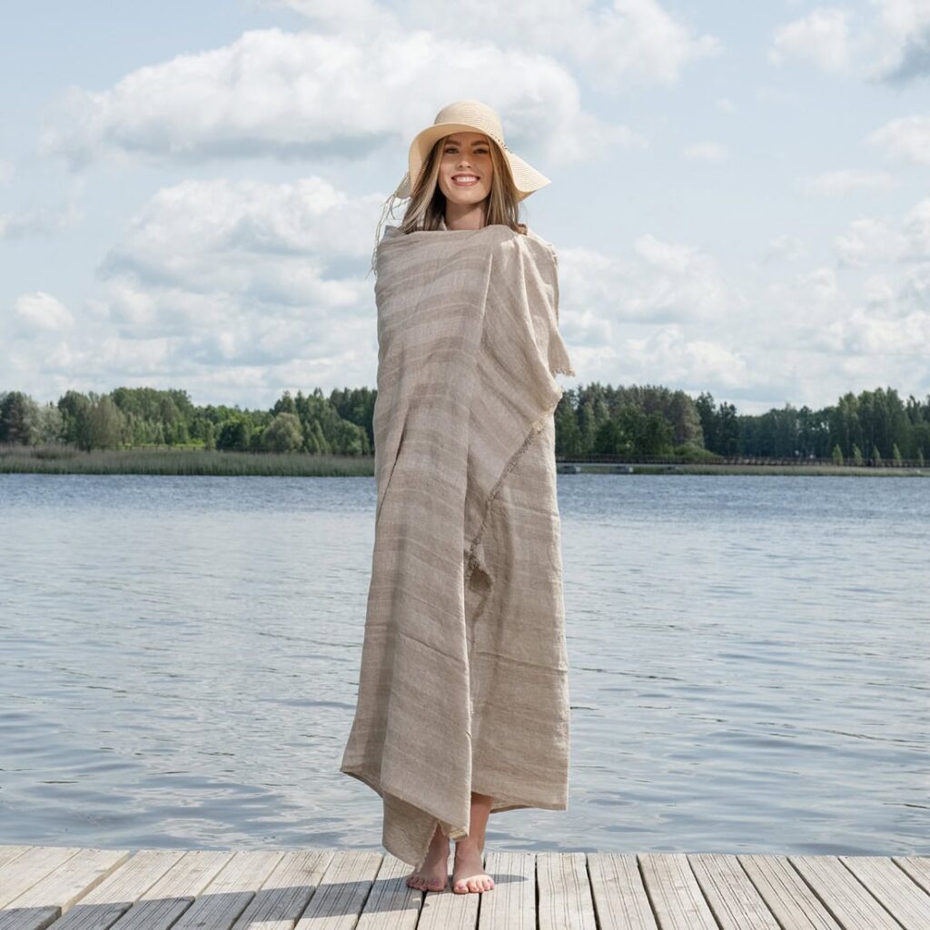 ISLA Serviette de plage beige 2 ISLA Serviette de plage beige – Image 2
