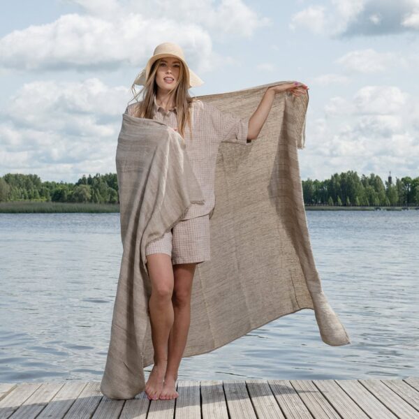 ISLA Serviette de plage beige