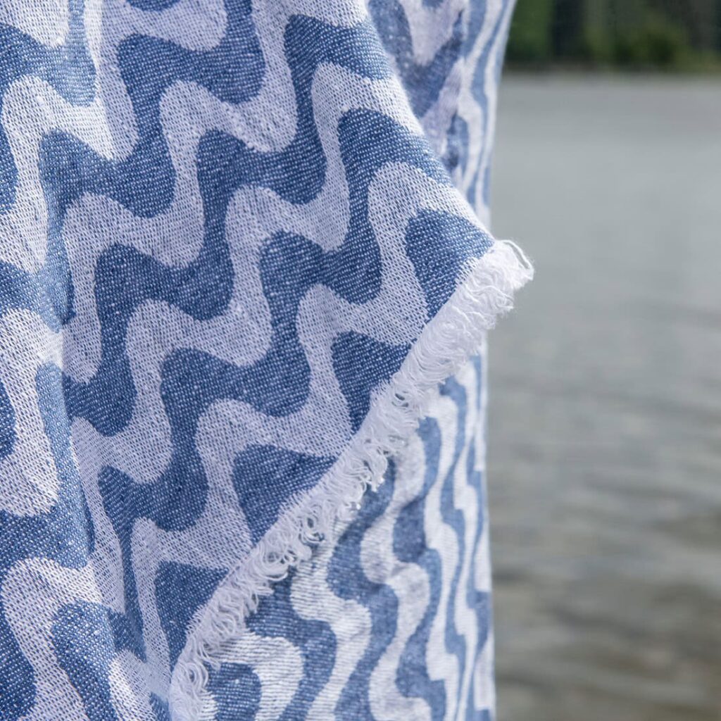 CROATIA Serviette de plage bleue 4 CROATIA Serviette de plage bleue – Image 4