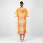 BINGO Poncho à carreaux orange