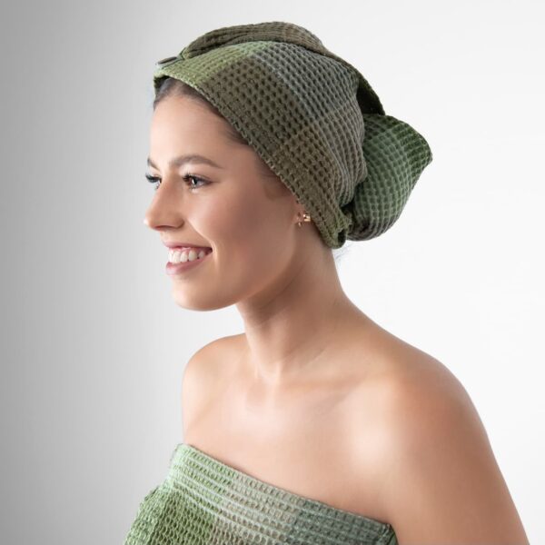 BINGO Serviette pour cheveux verte