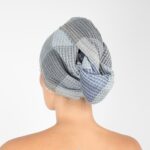 BINGO Serviette pour cheveux gris bleus