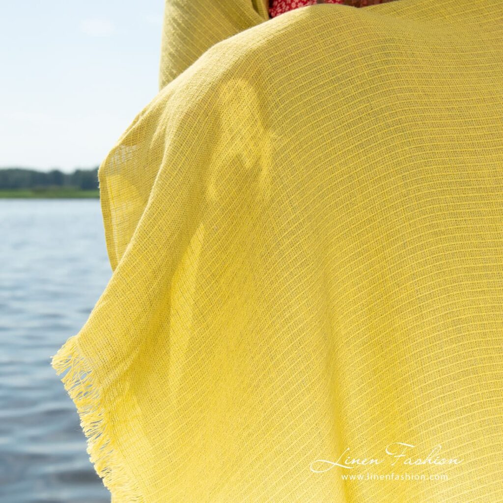 VENICE Serviette de plage jaune 6 VENICE Serviette de plage jaune – Image 6
