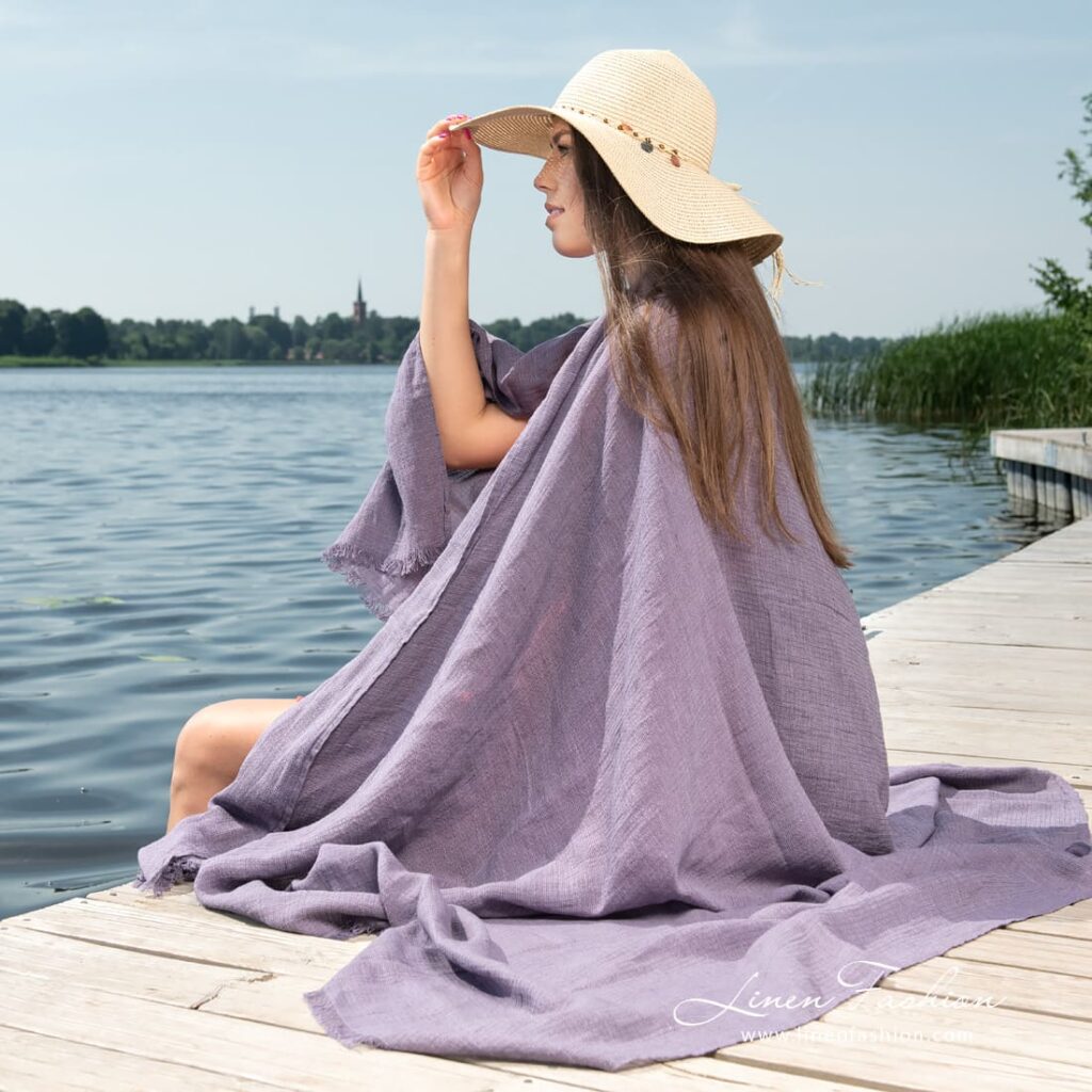 VENICE Serviette de plage violette 5 VENICE Serviette de plage violette – Image 5