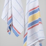 ZELDA Drap de bain à rayures blanches