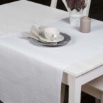 COSMOS Chemin de table blanc optique