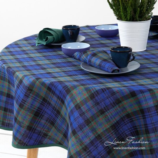 KARO Nappe ronde/ovale bleu vert – Image 3