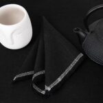 ALBA Serviette de table noire