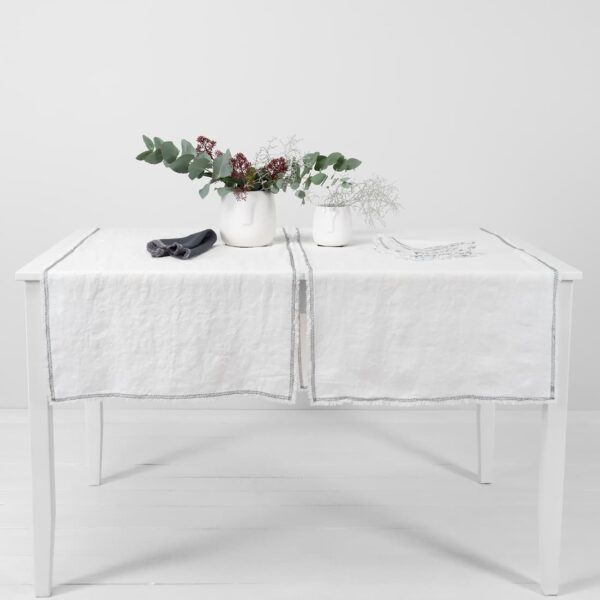ALBA Chemin de table blanc