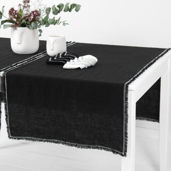 ALBA Chemin de table noir – Image 2
