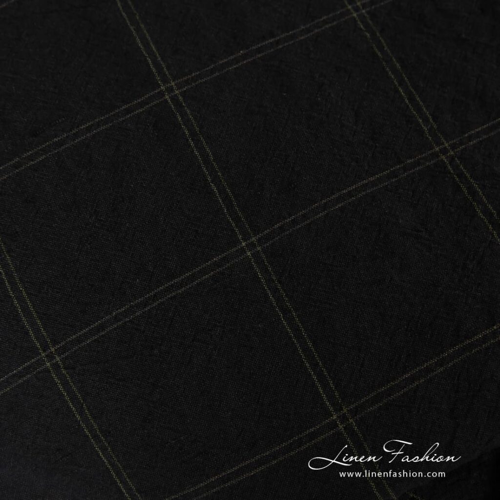 BOSKA Linge de lit 5 BOSKA bed linen woven from black and dark green yarns