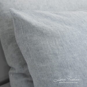 STONA Linge de lit 17 linen cotton blue grey bedlinen, melange, washed.