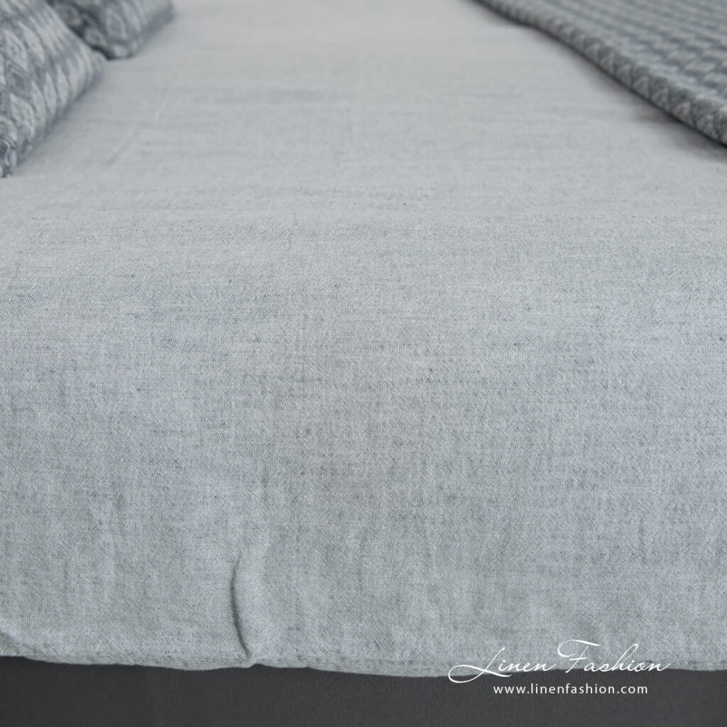 STONA Linge de lit 3 linen cotton blue grey bedlinen, duvet cover.