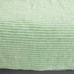 FROGA Linge de lit 16 bedlinen green stripes, white and green mint.
