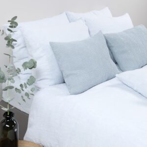 ARCTICA Linge de lit 10 duvet cover in ice blue linen, washed