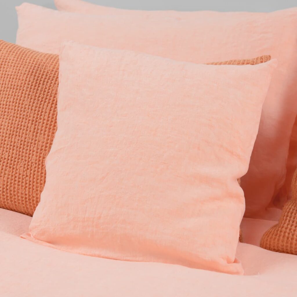 FUZZA Linge de lit 4 cushion cover linen peach
