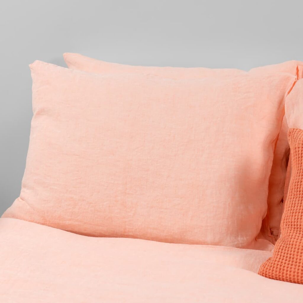 FUZZA Linge de lit 5 cushion cover linen peach, in many sizea