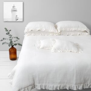 PROVANCE Linge de lit blanc 12 linen white bedlinen set