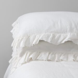 PROVANCE Linge de lit blanc 17 off white linen pillow cases