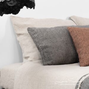 LEILA Housse de coussin gris