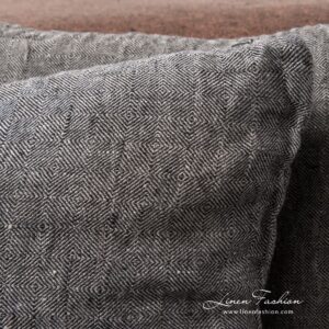 LEILA Housse de coussin gris