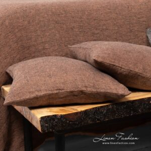 LEILA Housse de coussin brun