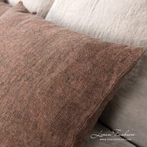 LEILA Housse de coussin brun