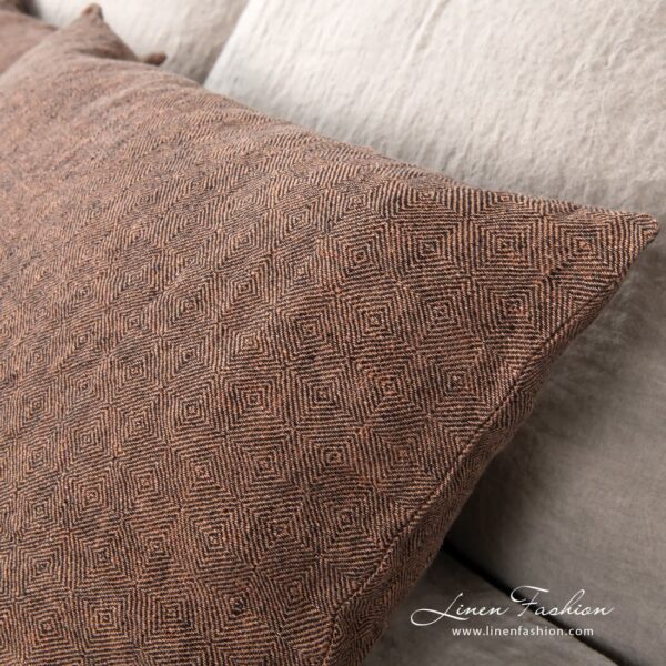 LEILA Housse de coussin brun – Image 4