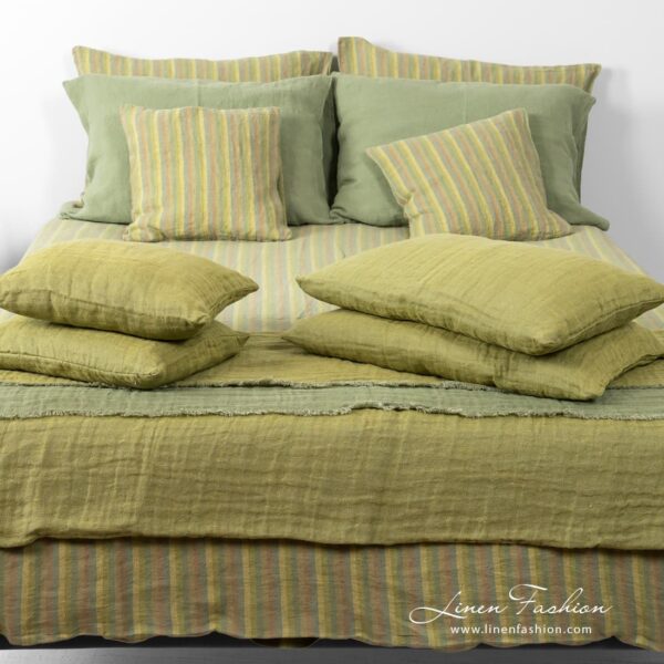 ALOE Housse de coussin vert olive