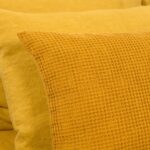 BINGO Housse de coussin jaune moutarde