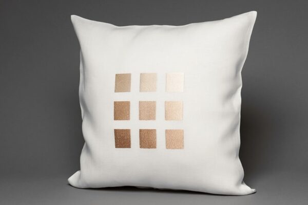 QUADRA Housse de coussin blanche