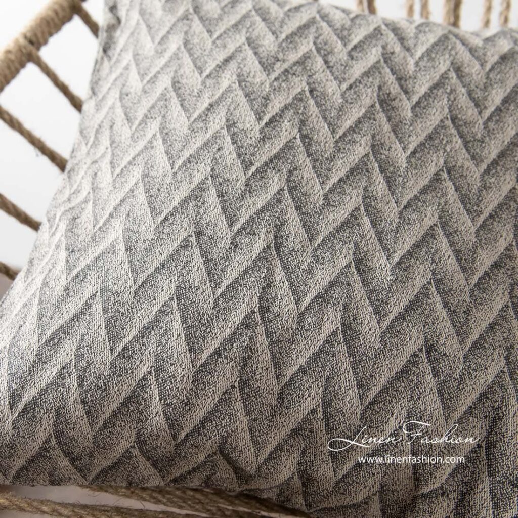 JAPAN Housse de coussin grise 2 JAPAN Housse de coussin grise – Image 2