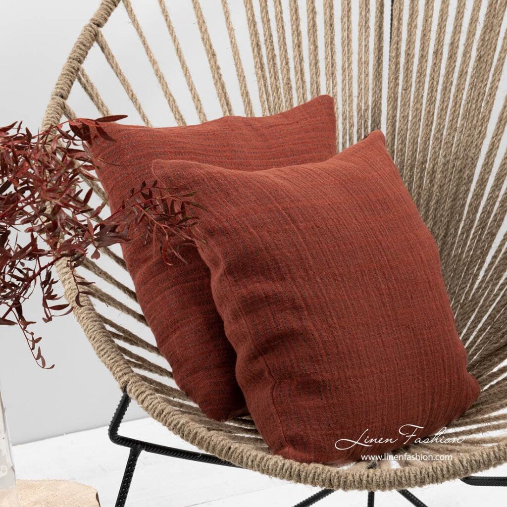 TERRA Housse de coussin rouge 1 TERRA Housse de coussin rouge