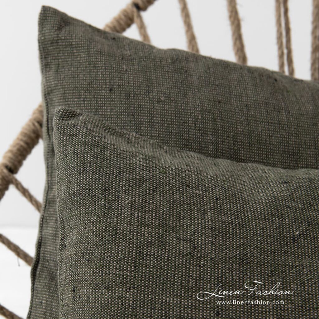 MOSSA Housse de coussin kaki vert 3 MOSSA Housse de coussin kaki vert – Image 3
